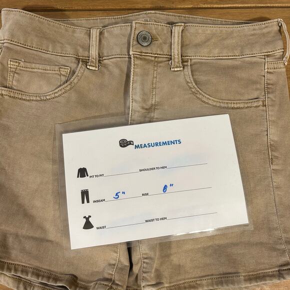 American Eagle Sz 6 Tan Women’s Stretch Shorts - Picture 5 of 5